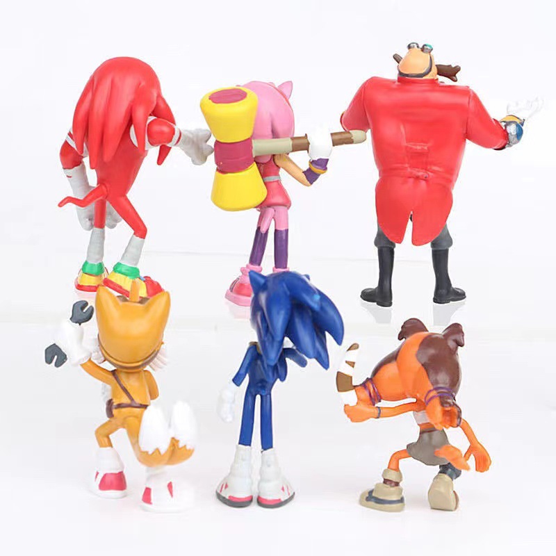 Model Kit Sonic - 6 adet/takım Sonic Aksiyon Figürleri Tails