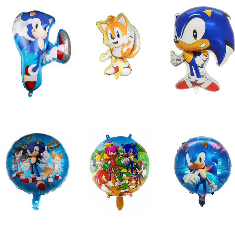 Model Kit Sonic - Karikatür Sonic Balon Mavi Simli Kirpi