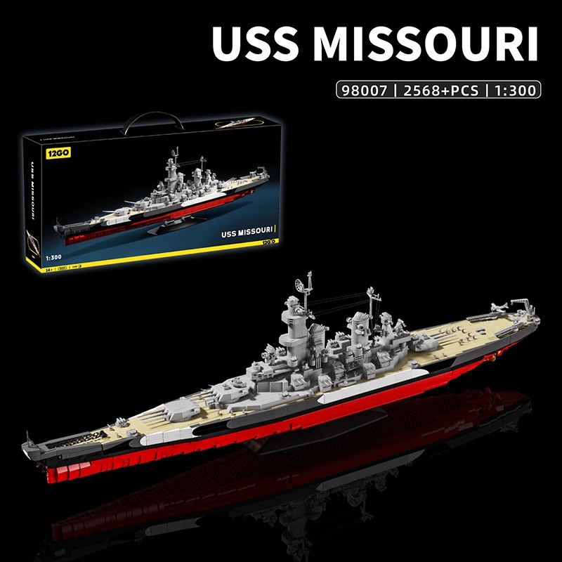 Model Kit Uss Missouri - Askeri 1:300 USS Missouri Yapı Taşları