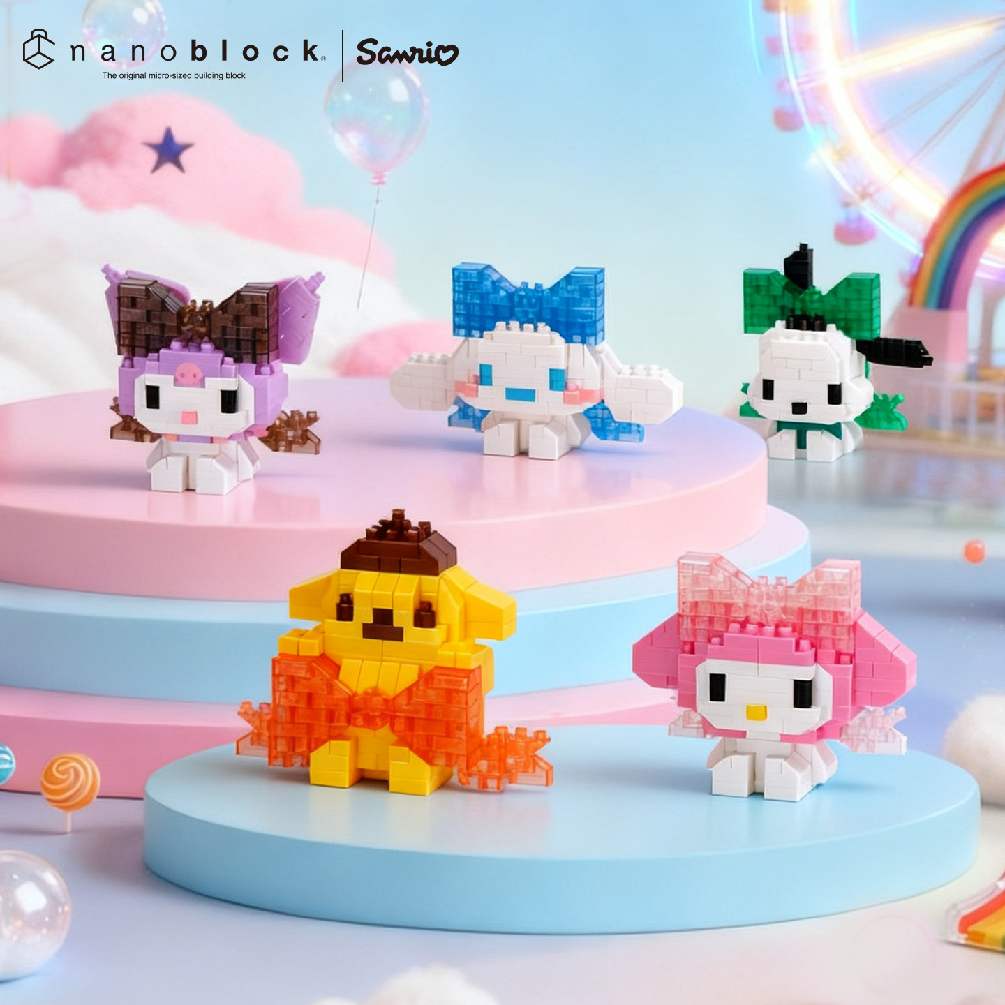 Model Kit Girls - Nanoblock Sanrio Mikro Yapı Taşları Orijinal