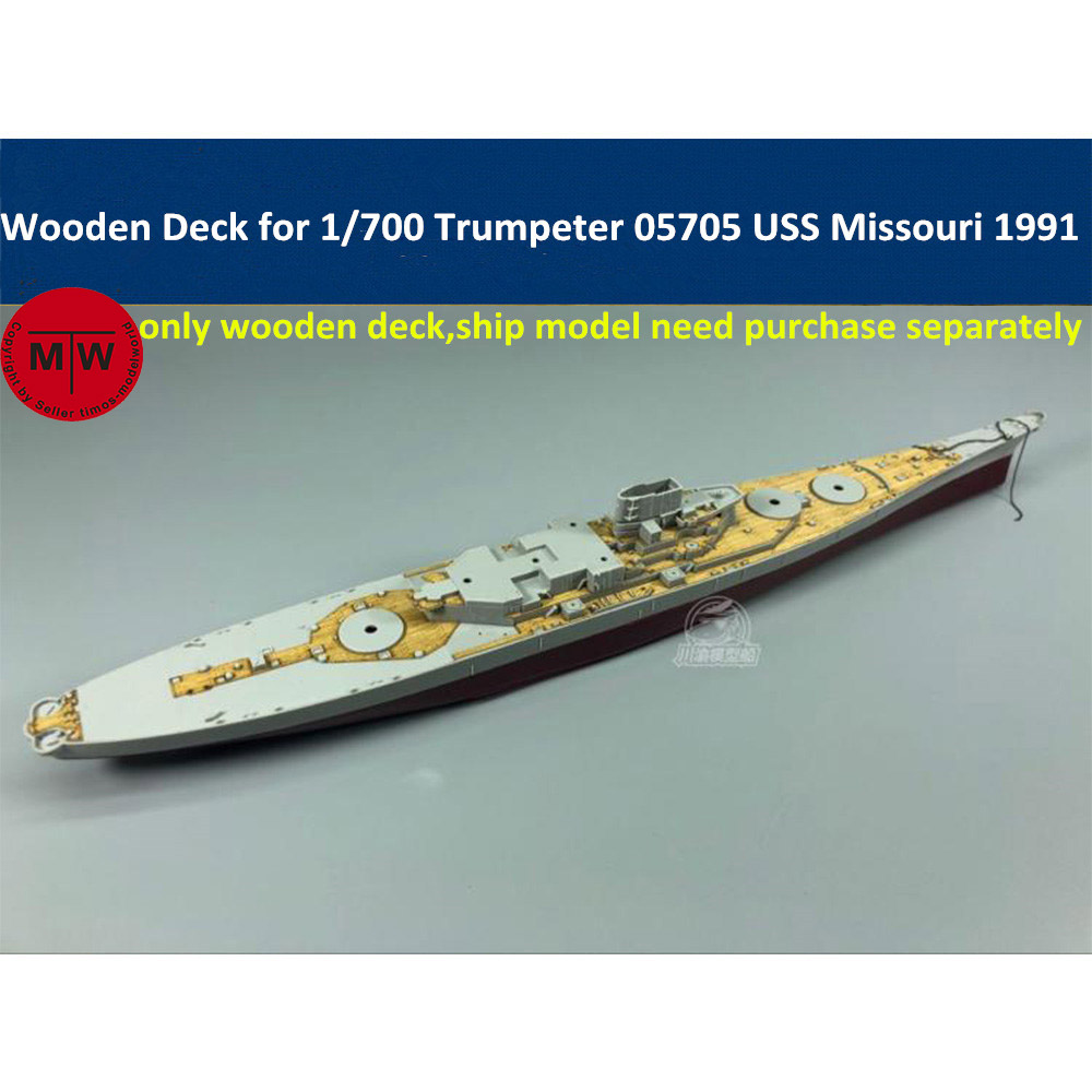 Model Kit Uss Missouri - 1/700 Ölçekli Ahşap Güverte Trompetçi 05705