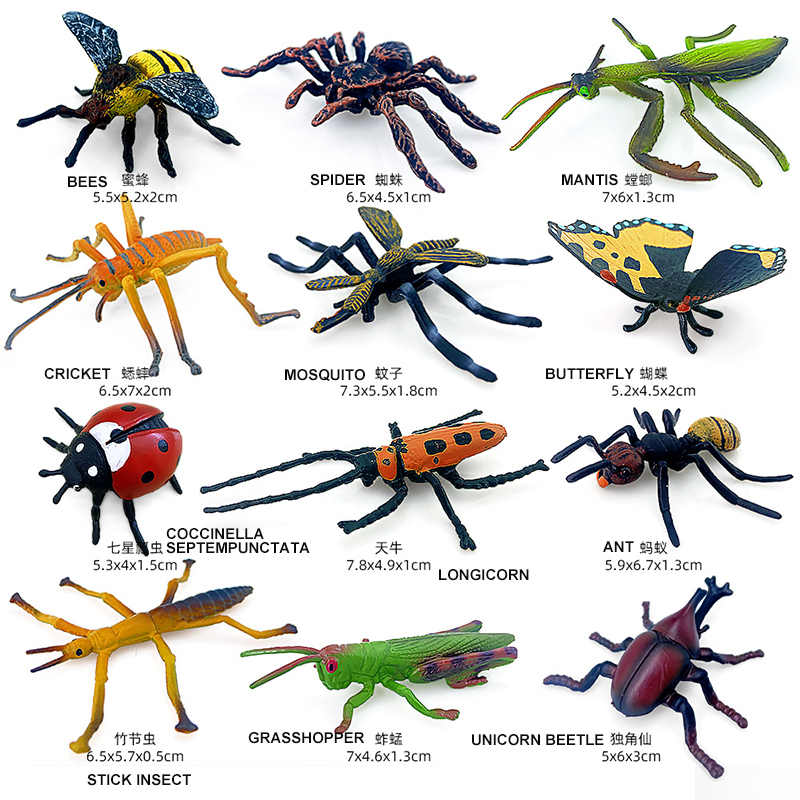 12 adet vahşi böcek hayvanlar  - Model Kit Lizard incelemesi ve fiyatı