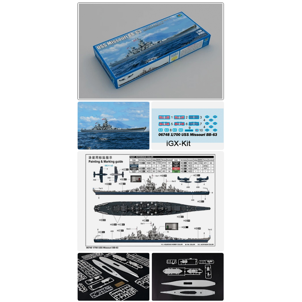 Trompetçi 06748 1/700 Ölçekli  - Model Kit Uss Missouri incelemesi ve fiyatı