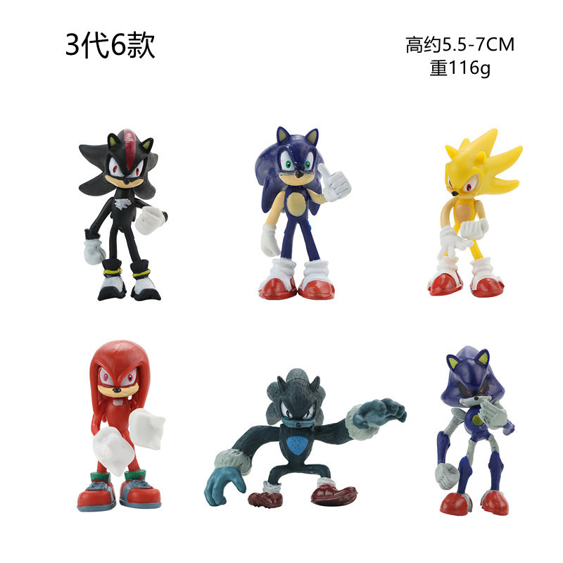 6 adet/takım Sonic Aksiyon Fig - Model Kit Sonic incelemesi ve fiyatı