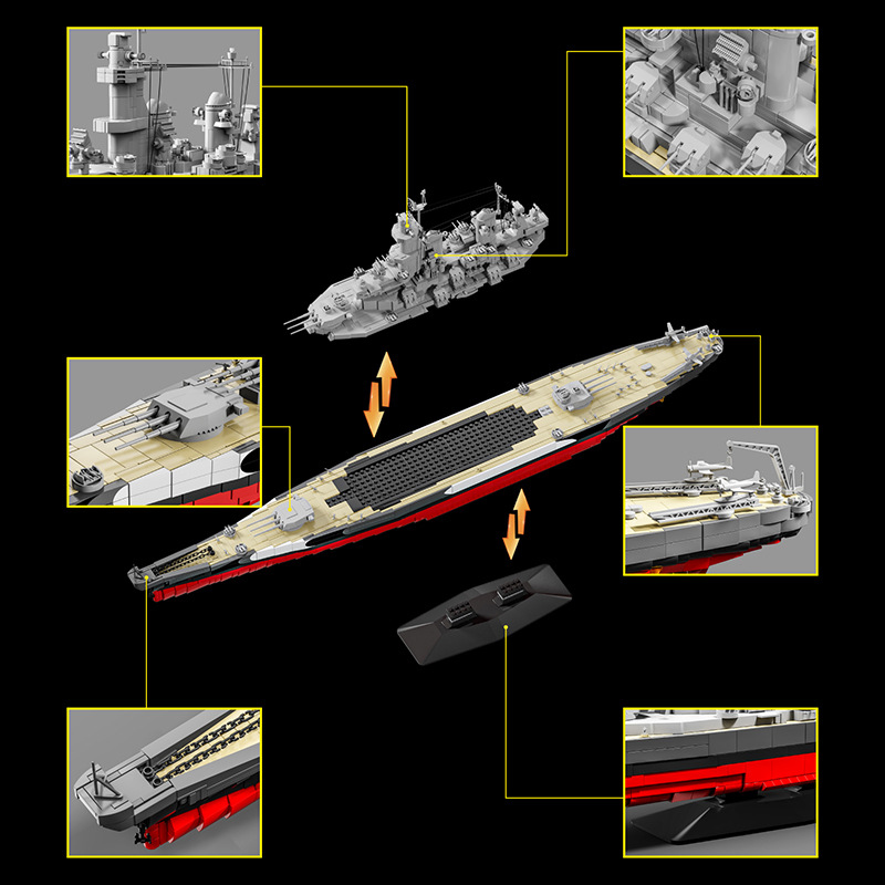 Askeri 1:300 USS Missouri Yapı - Model Kit Uss Missouri incelemesi ve fiyatı